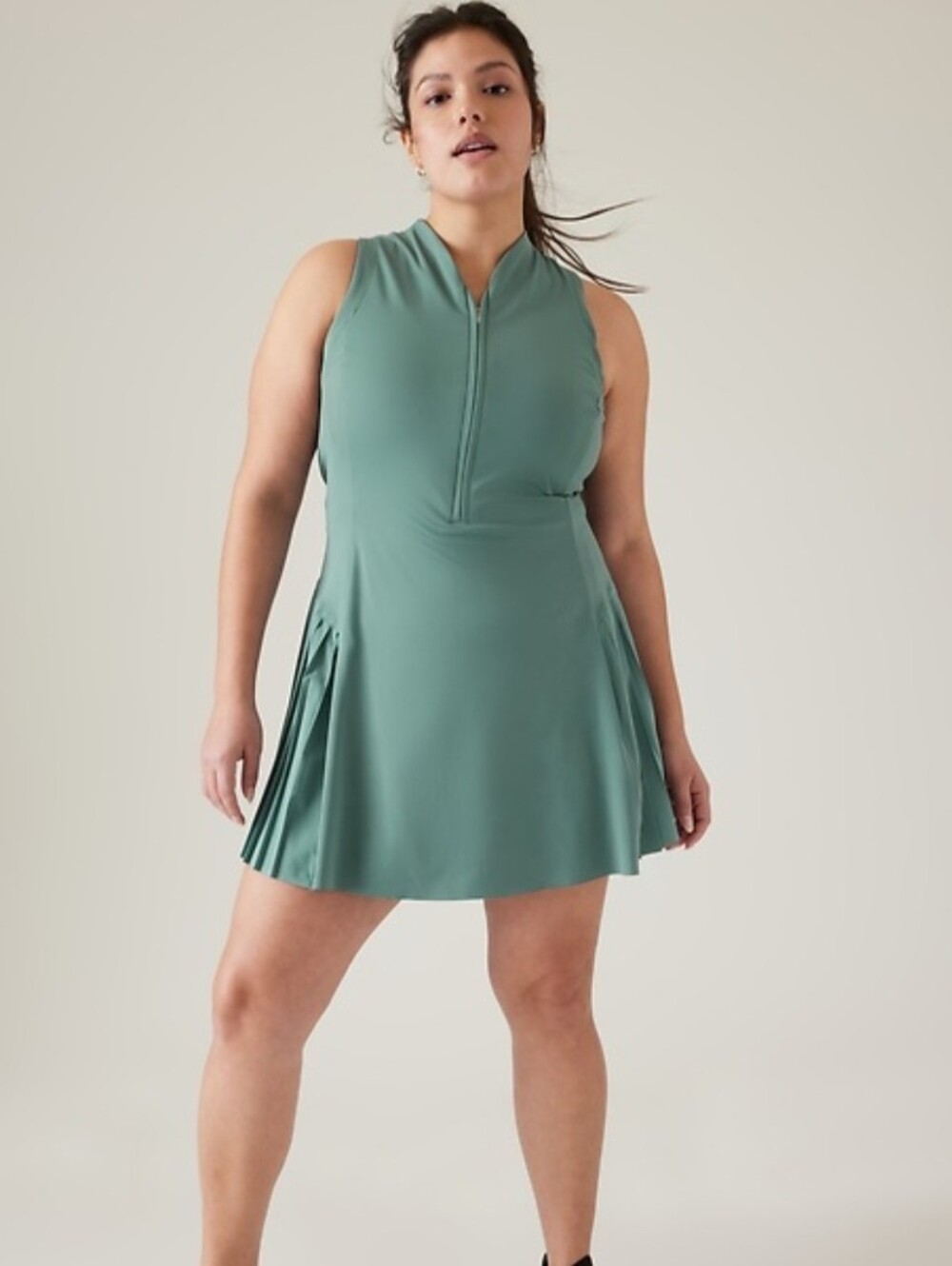 Athleta Advantage Teal Zip-Front Active Dress